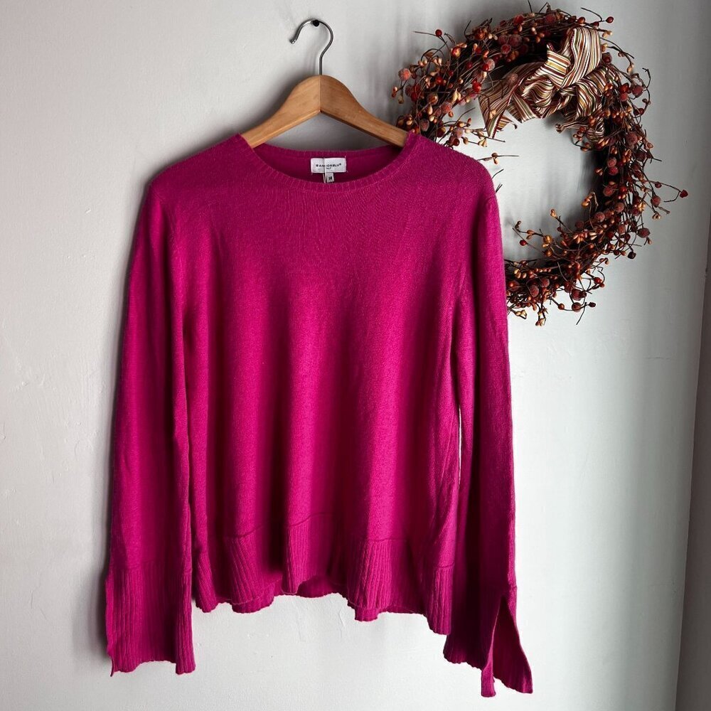 Bianco & Blu Italy Women's Merino Wool Cashmere Blend Sweater MEDIUM in Geraneo